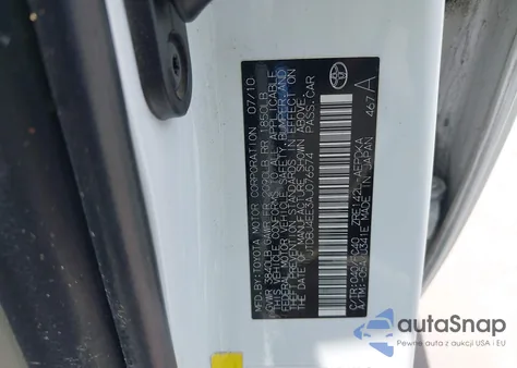 2010 Toyota Corolla Le from USA, damaged, VIN JTDBU4EE3AJ076574